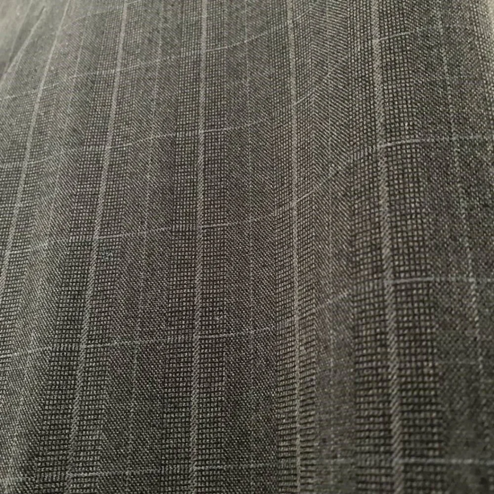 Worthington Petite Stretch Grey Plaid Business Casual Dress Pants - Picture 9 of 13